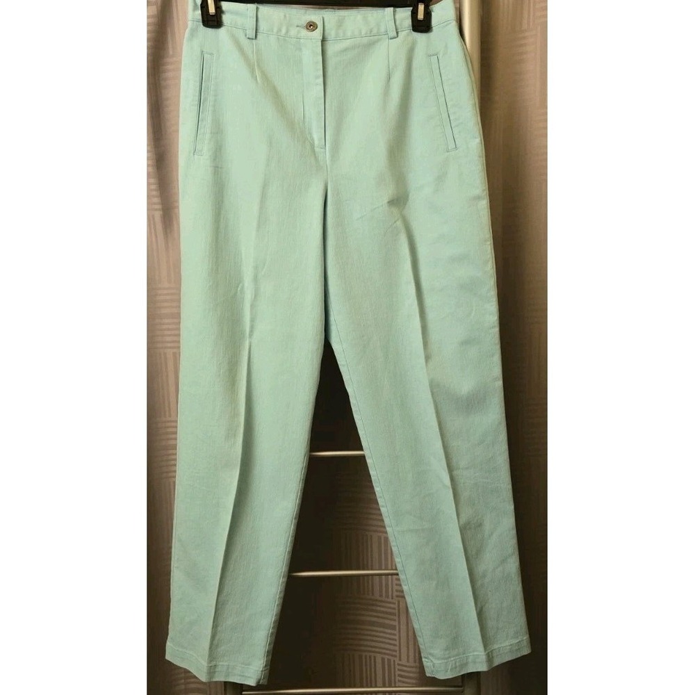 Christopher & Banks Pants Women Size 10 Light Blue Slimming Stretch Cotton 32x30